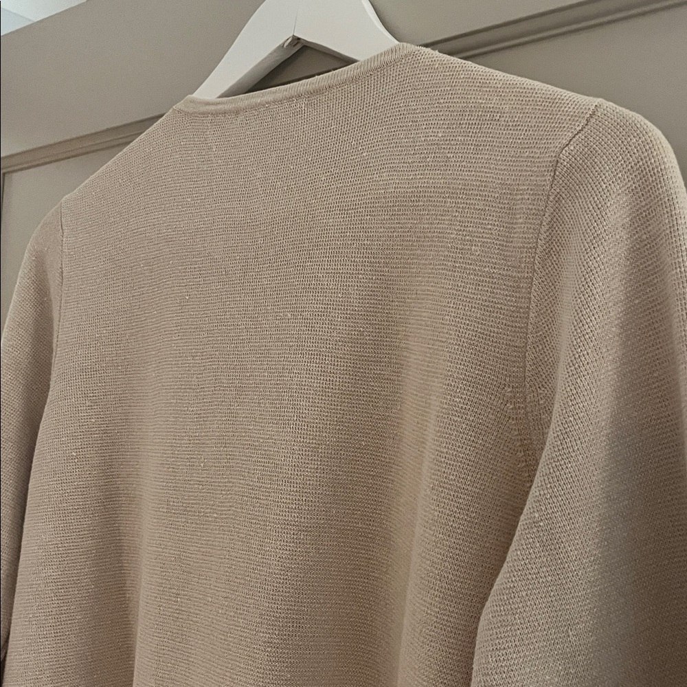 J.Crew | Juliette collarless sweater-blazer in linen blend | Cream | Size S - Picture 4 of 14